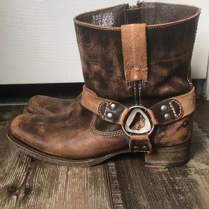 Bed Stu Leather Boots Brown Ladies 9 Bed/Stu
